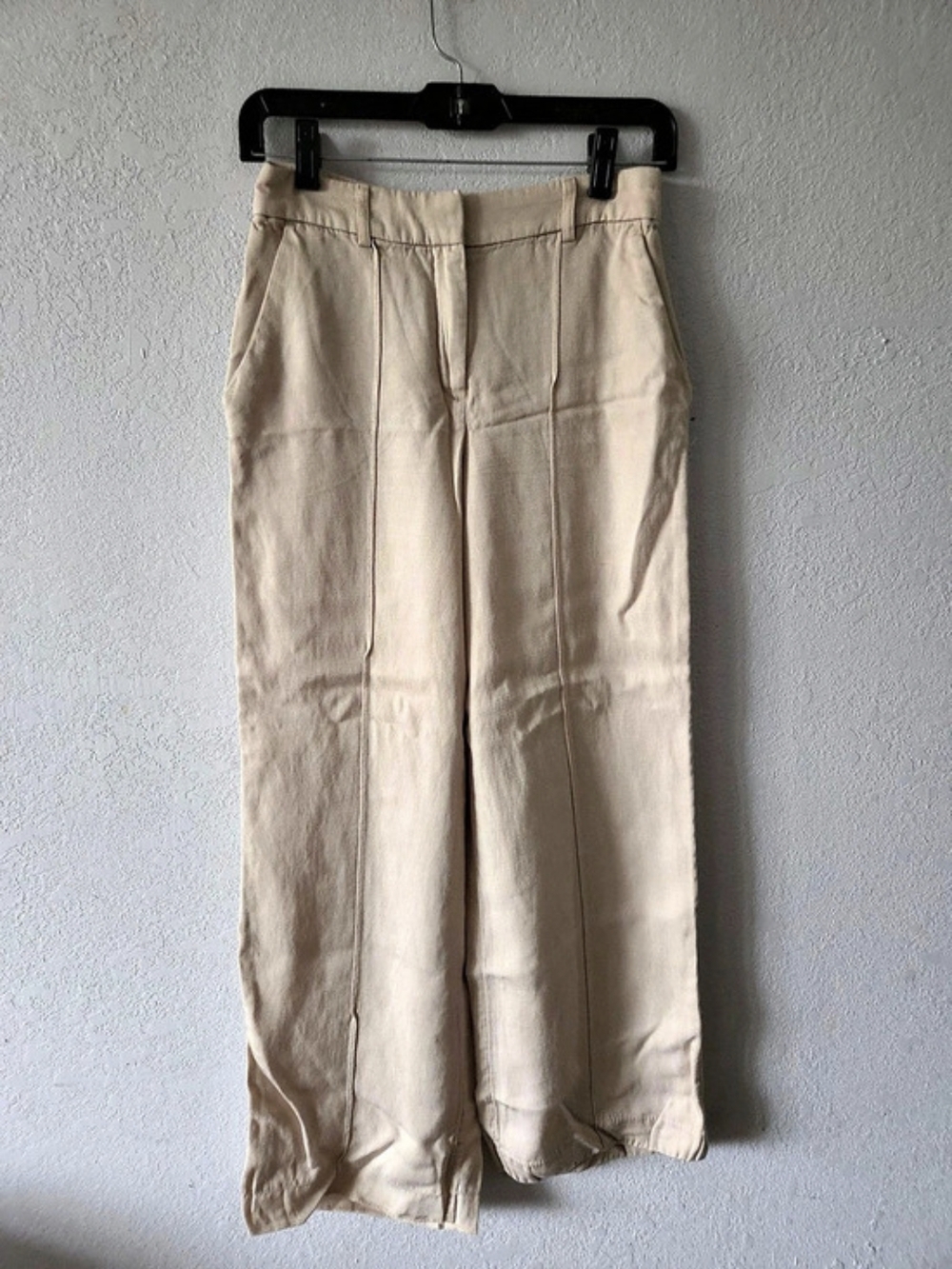 Express Editor Pant Wide Leg Pants in Beige